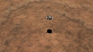 Mars InSight lander landing art
