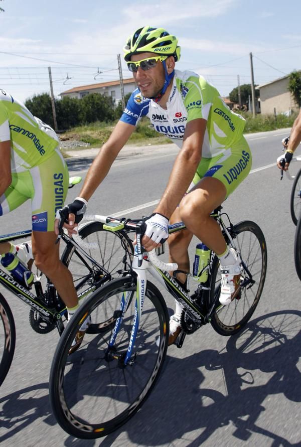Vincenzo Nibali (Liquigas-Cannondale) had a quiet day in the peloton