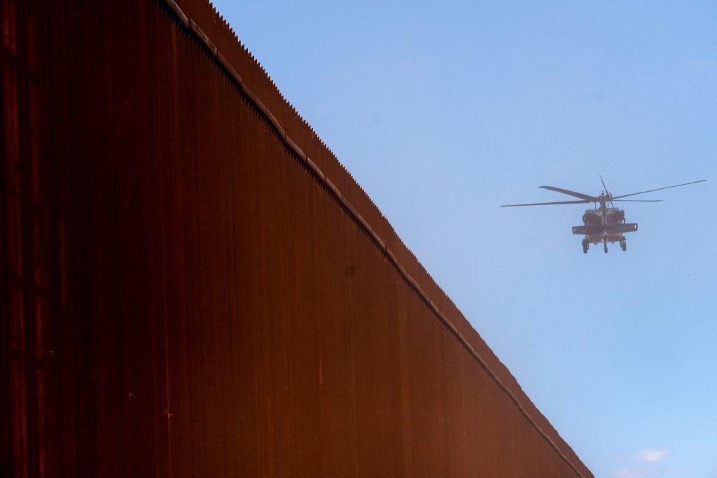 A helicopter over the southern border.