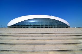 Construction of Bolshoy Ice Dome on June 20, 2013, in Sochi, Russia for the Winter Olympic Games 2014.