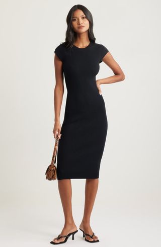 Luxe Rib Cap Sleeve Dress