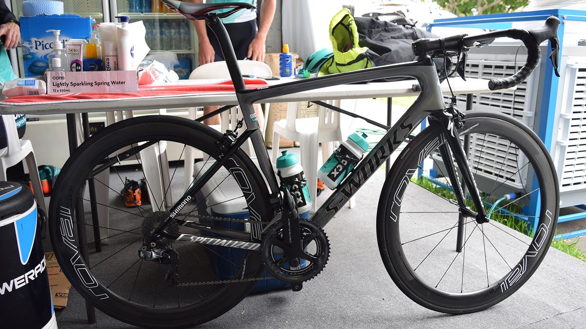 Sagan has the Specialized power meter on his drive side, and a 4iiii power meter on the non-drive side