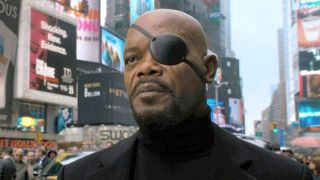 Nick Fury looking stoic Marvel