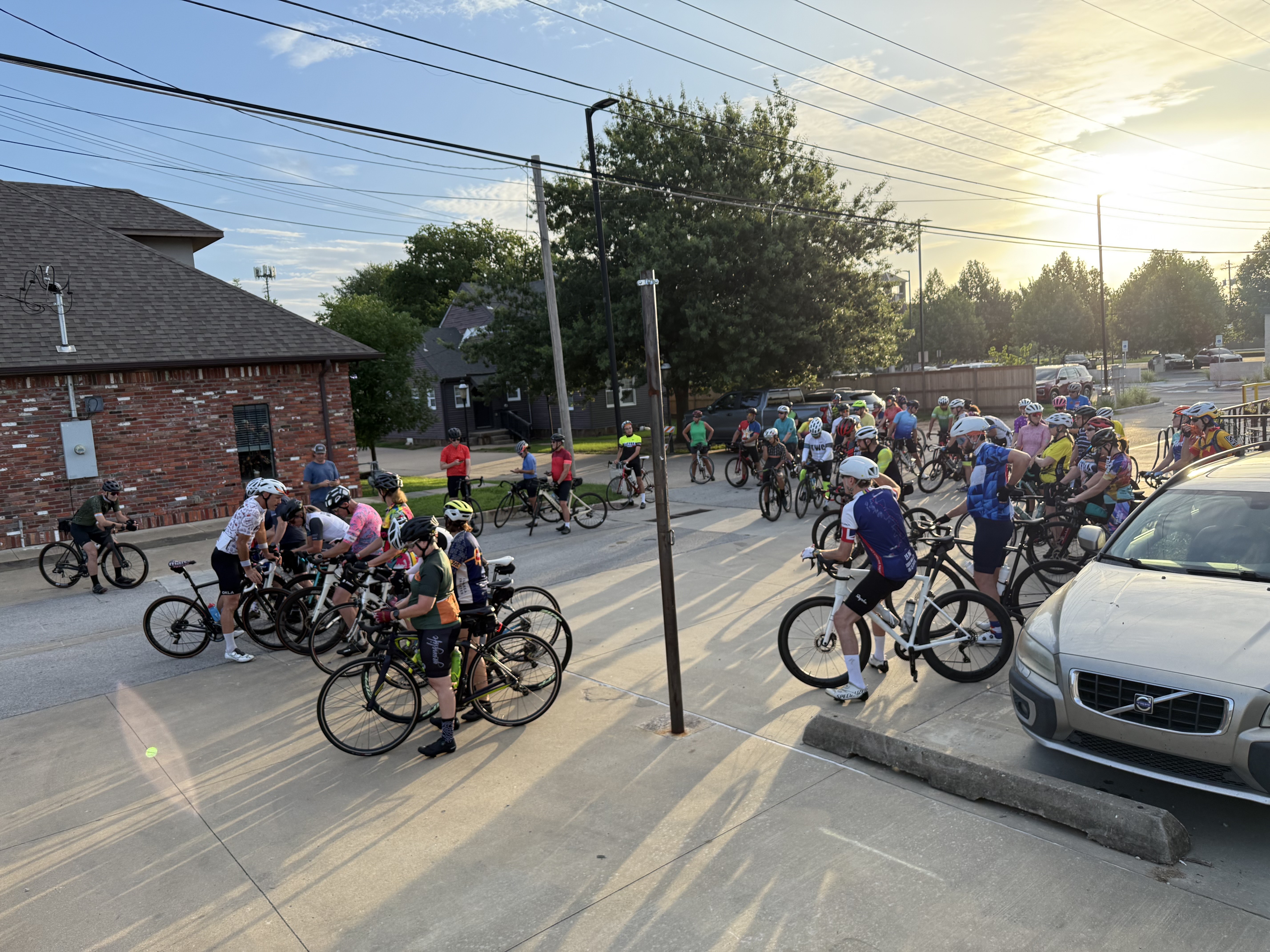 People riding bikes or watching the Tour de France