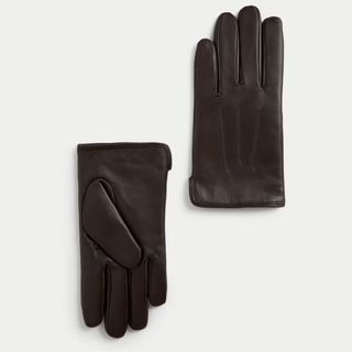 M&S Brown Leather Gloves