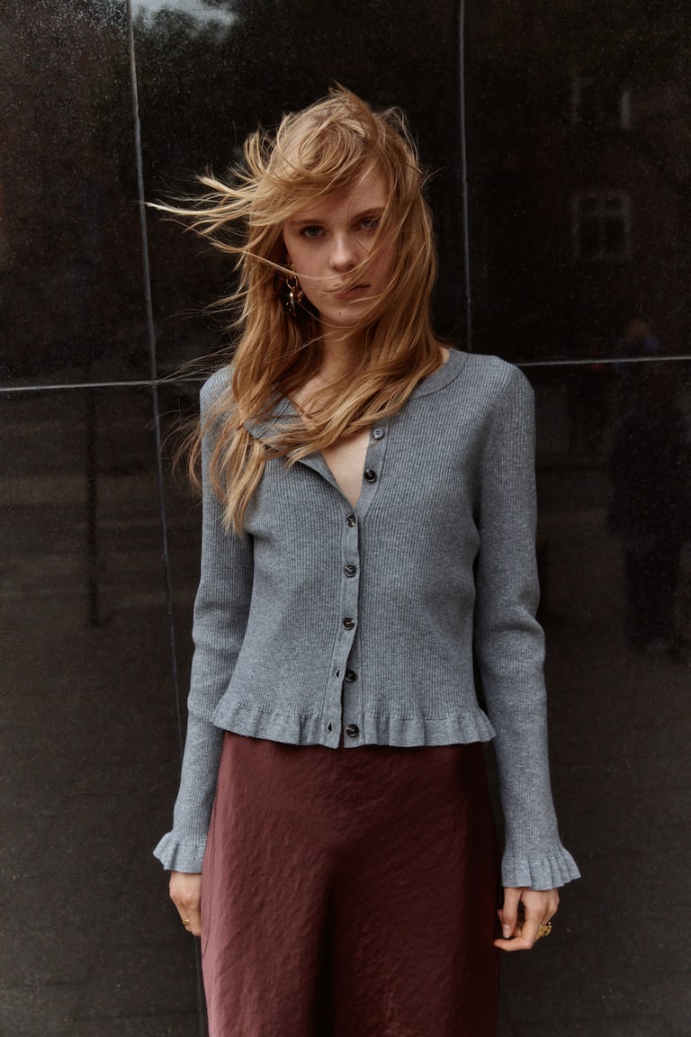 Rib-Knit Cardigan