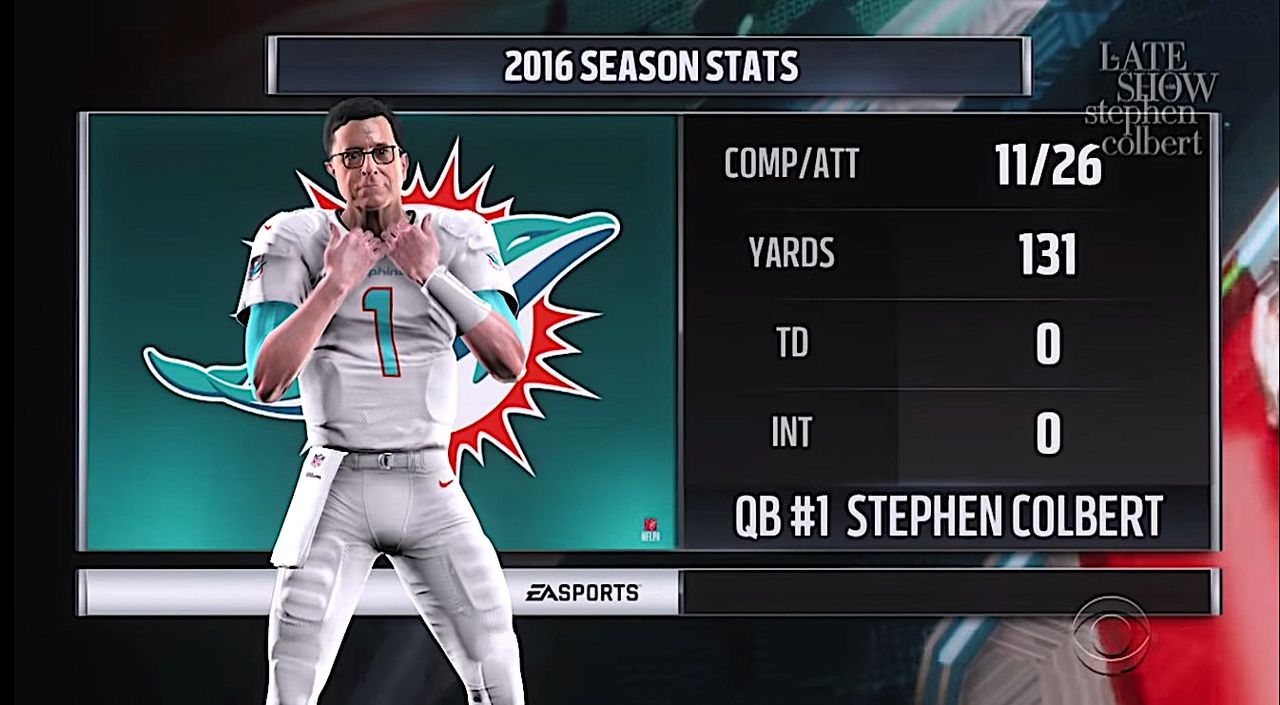 Stephen Colbert joins the virtual NFL