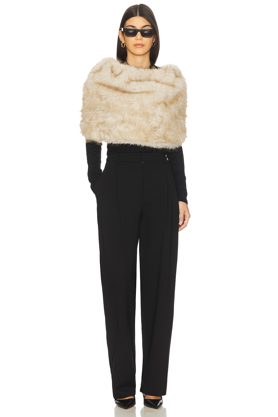 NONchalant Label Pascale Faux Fur Shawl