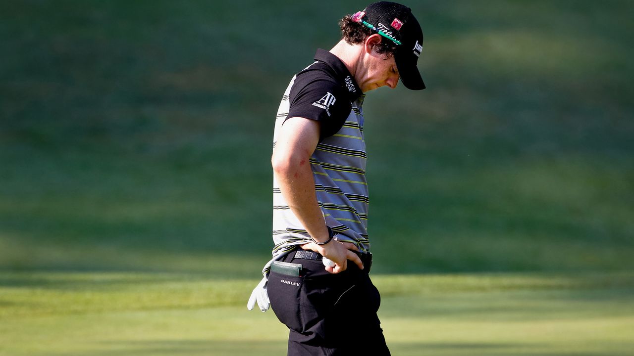 Photo of Rory McIlroy hitting from the 10th tee