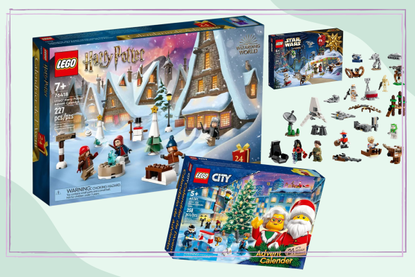 A collage of three different Lego Advent Calendar Black Friday deals