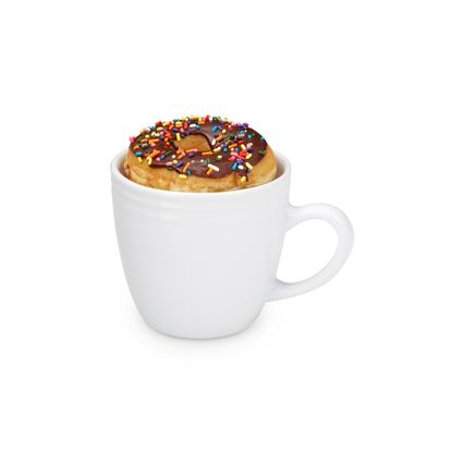 This double-duty mug will satisfy your sweet tooth and coffee craving.