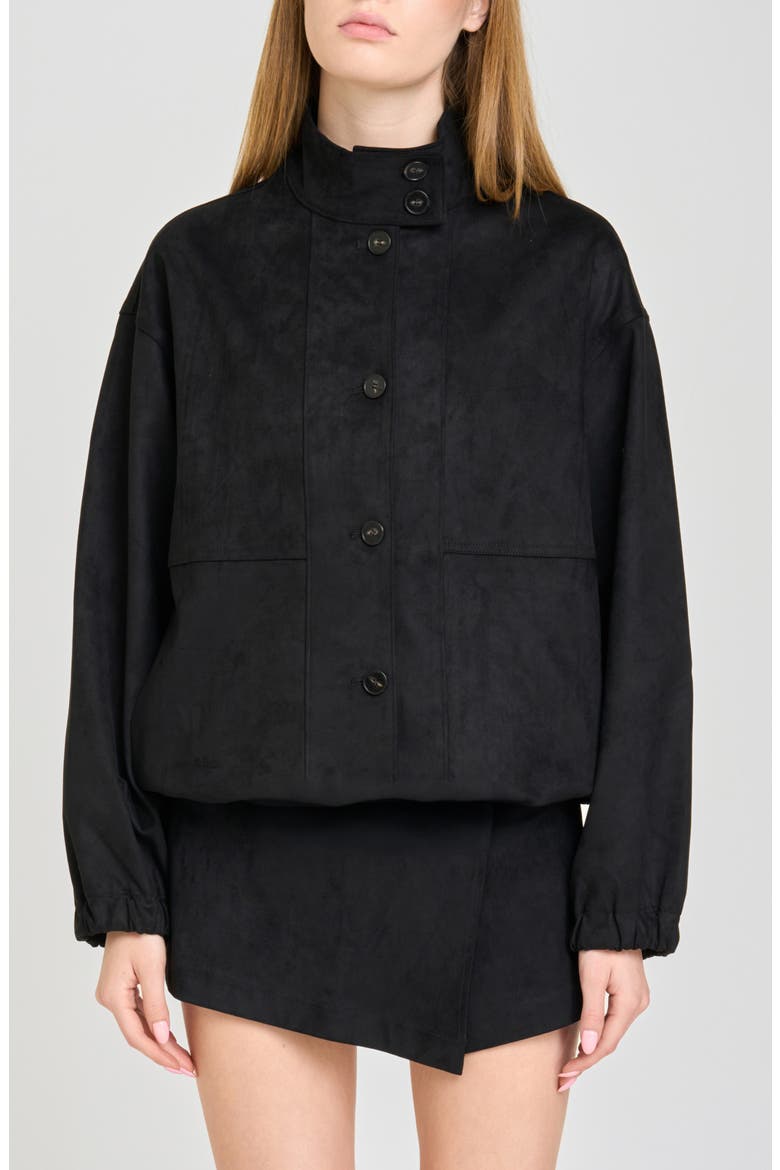 Parker Faux Suede Bomber Jacket