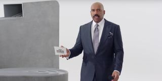 Steve Harvey in his Super Bowl T Mobile ad