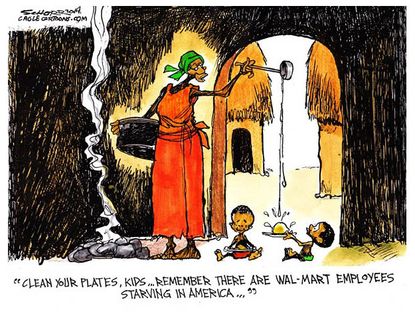 Editorial cartoon minimum wage