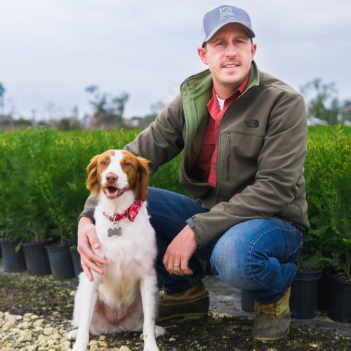 Alex Kantor pictured with dog