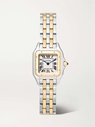 Panthère De Cartier 22mm Small 18-Karat Gold and Stainless Steel Watch