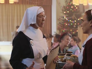 The Call the Midwife Christmas special 2023 - Sister Juliene (JENNY AGUTTER) and Shelagh Turner (LAURA MAIN)
