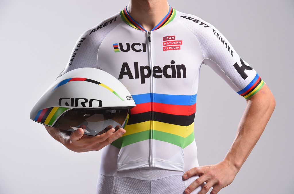 Tony Martin also has a rainbow helmet to go with his jersey in 2017