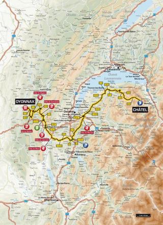 2013 Critérium du Dauphiné stage 2 map