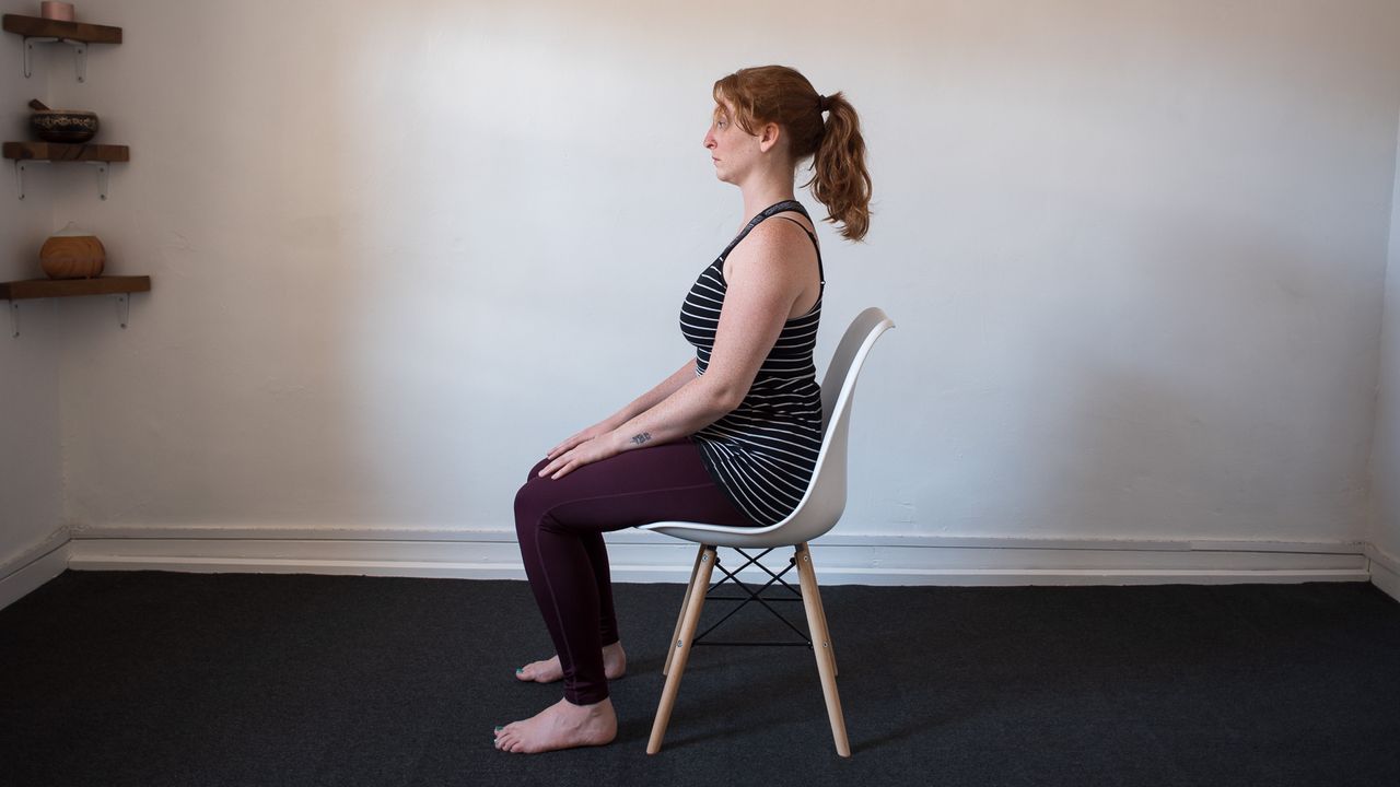 desk exercises: upright seated posture