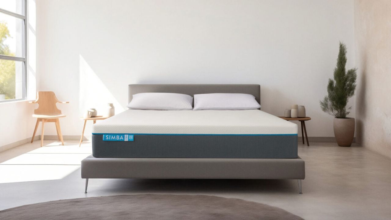 Simba Hybrid Original mattress on bed in a bedroom