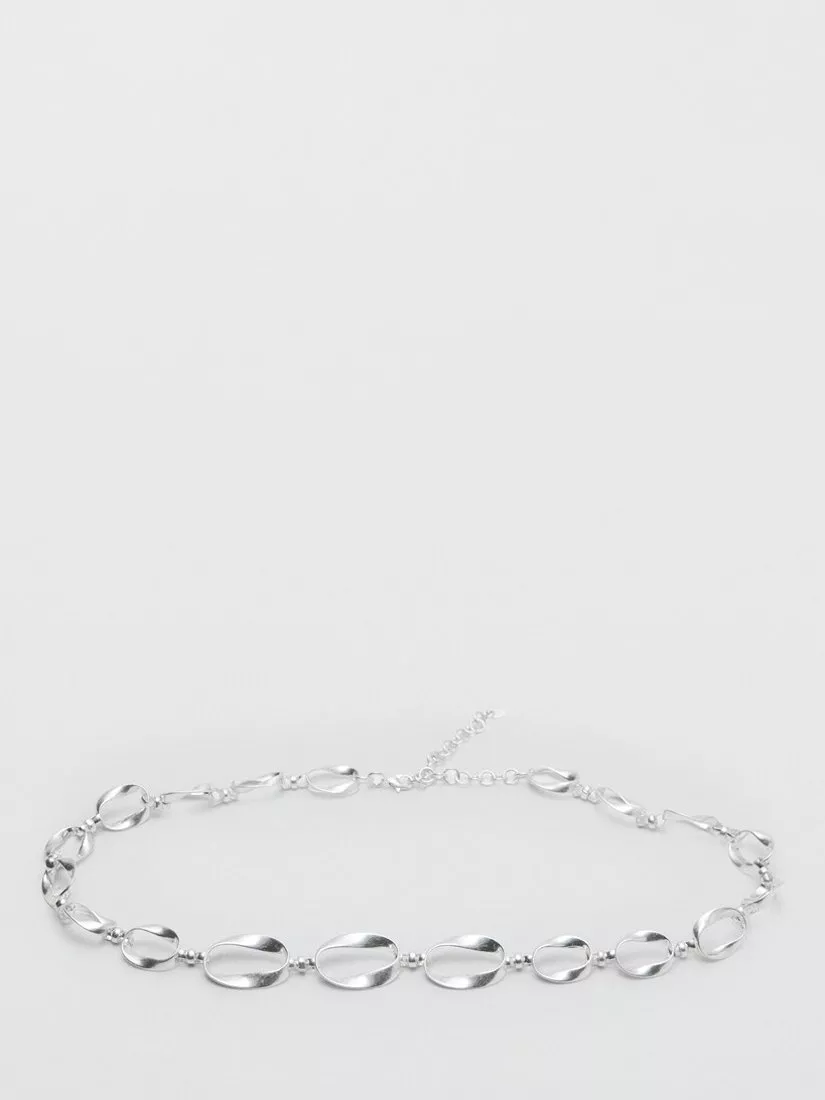 Mango Oval Link Chain Belt, Silver