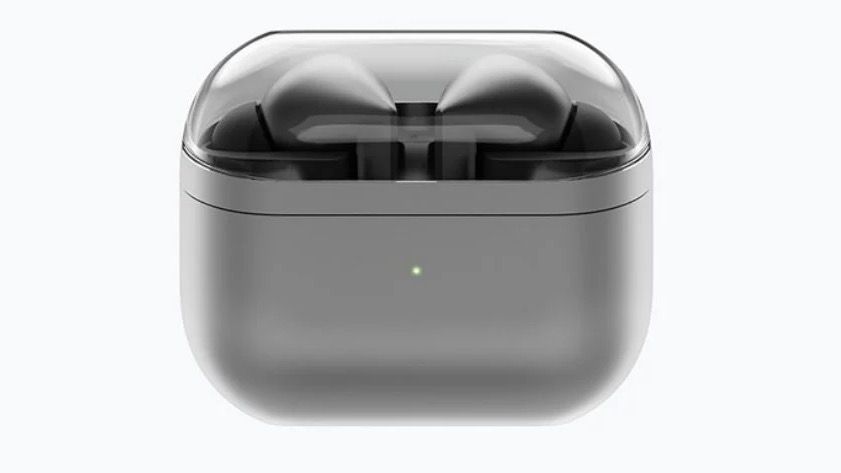 A leaked image of the Samsung Galaxy Buds 3 in their charging case.