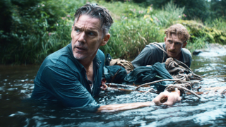 (L-R) Ethan Hawke and Austin Amelio in "The Weight" (2026)