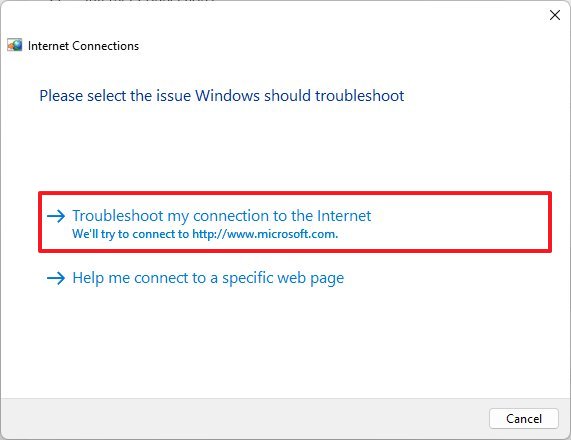 Troubleshoot my connection to the internet