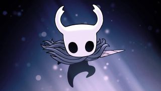 Huvudpersonen i Hollow Knight.