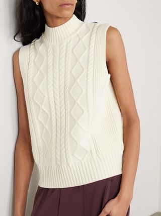 Joilette Cable-Knit Sweater Vest