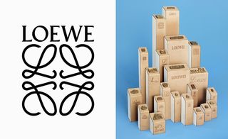 Loewe logo on left, boxes on right