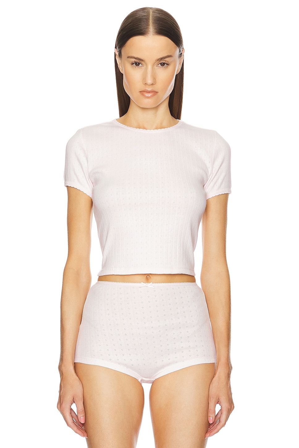 Pointelle Baby Tee