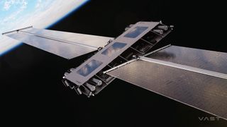 Artist's illustration of a Vast satellite in orbit.