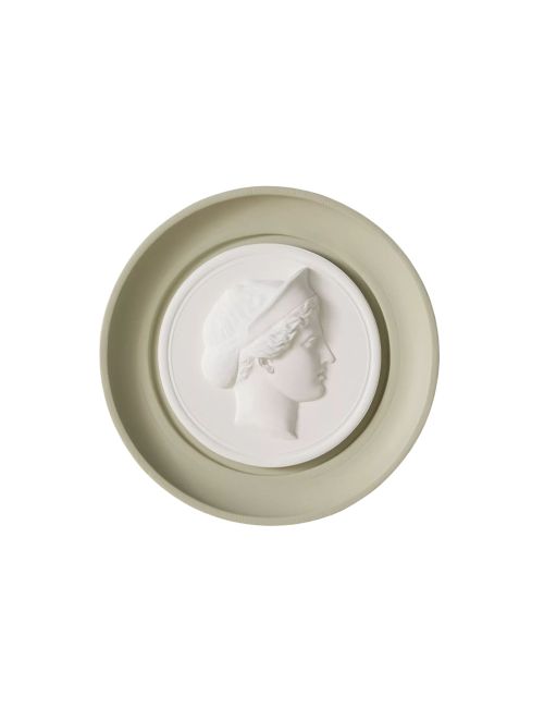 STATUETTE Sage Plaster Framed Intaglio Gallery Wall Charm