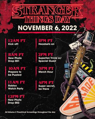 Stranger Things Day 2022 schedule