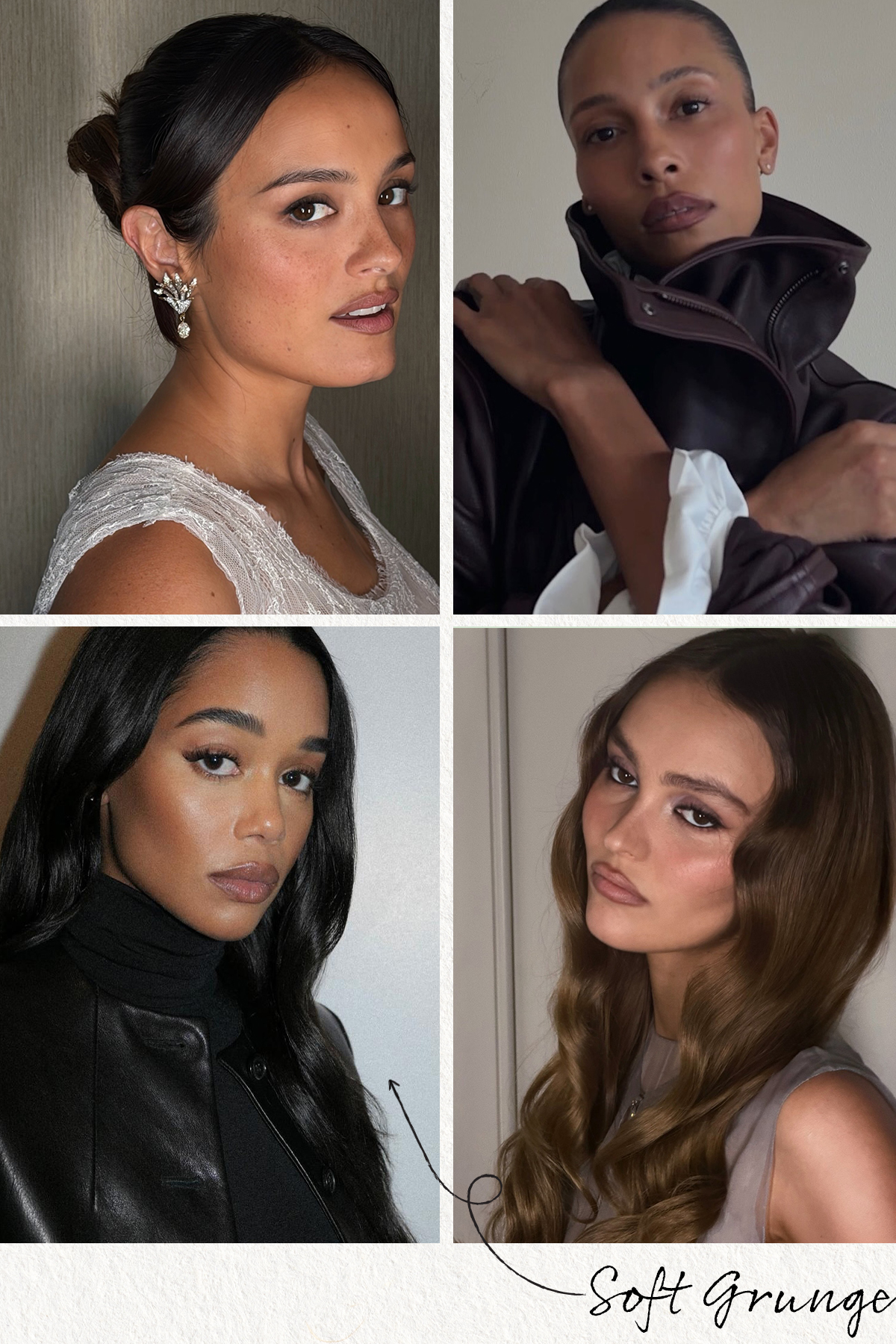 A collage of '90s lip looks