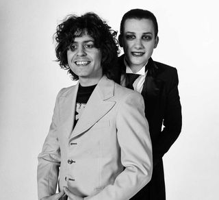 Marc Bolan with The Damned's David Vanian