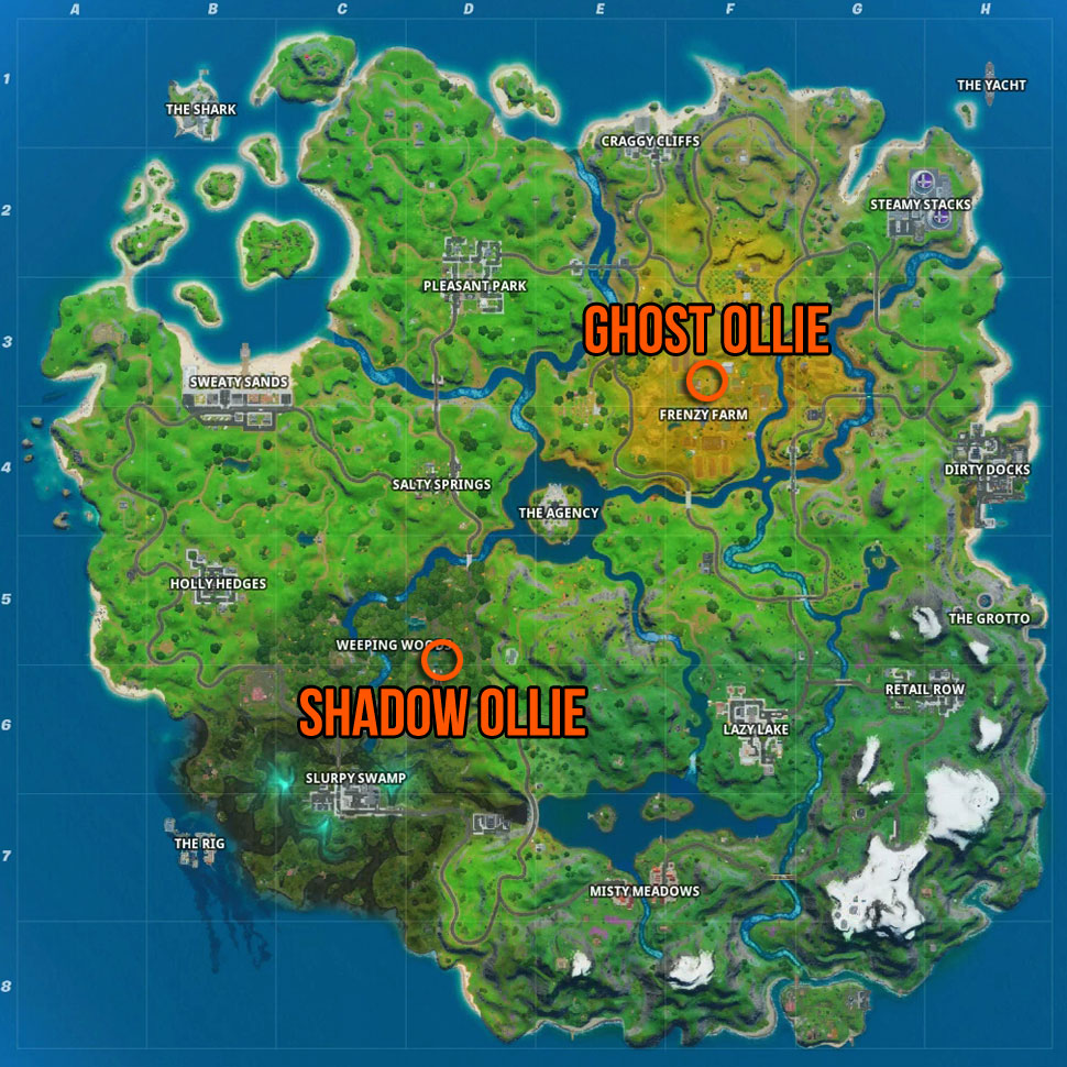 Fortnite find SHADOW GHOST Ollie map