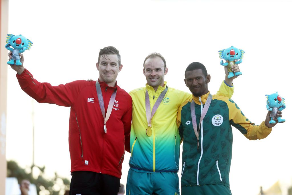 The podium of Jon Mould, Steele von Hoff, and Clint Hendricks (L-R)