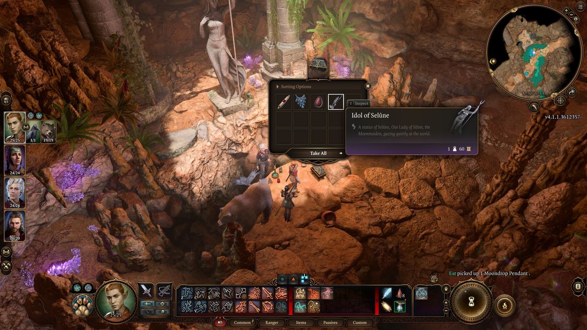 Baldur's Gate 3 Gilded Chest in Owlbear Nest - Idol of Selune