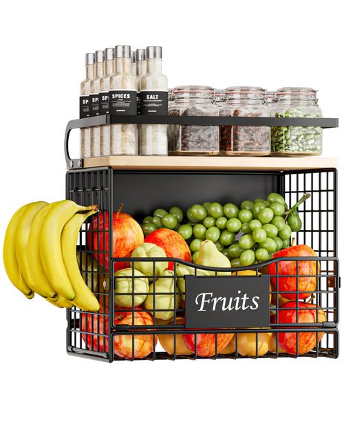 Wall Wood Spice Rack MagneticOrganizer