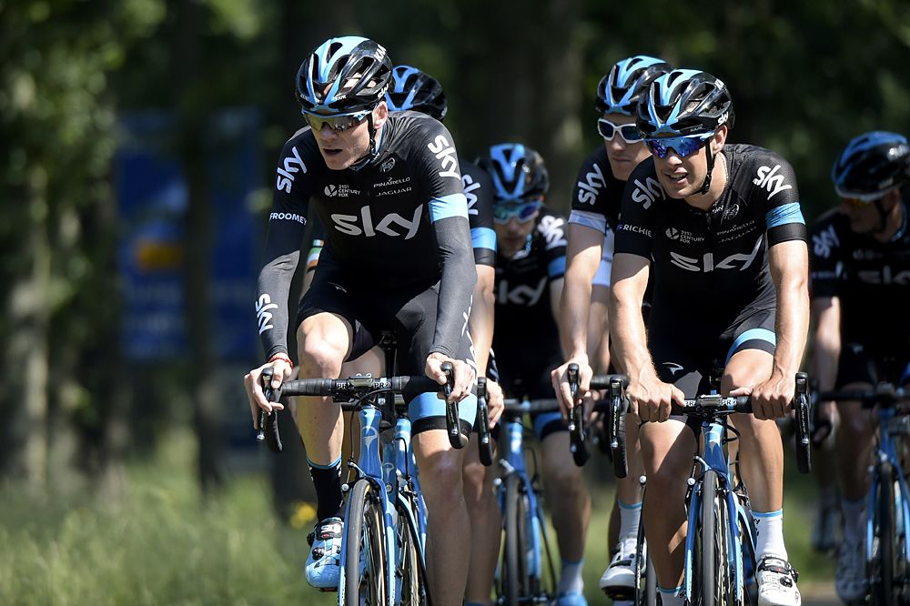 Team Sky's Chris Froome and Richie Porte in Utrecht