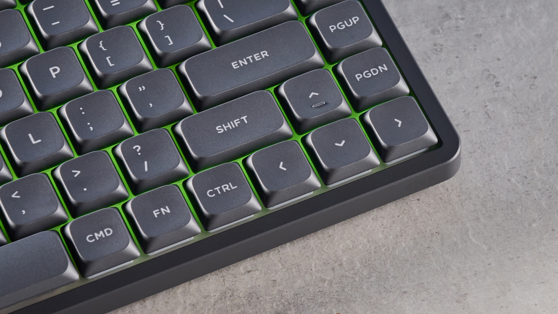 The NuPhy Node75 on a stone surface