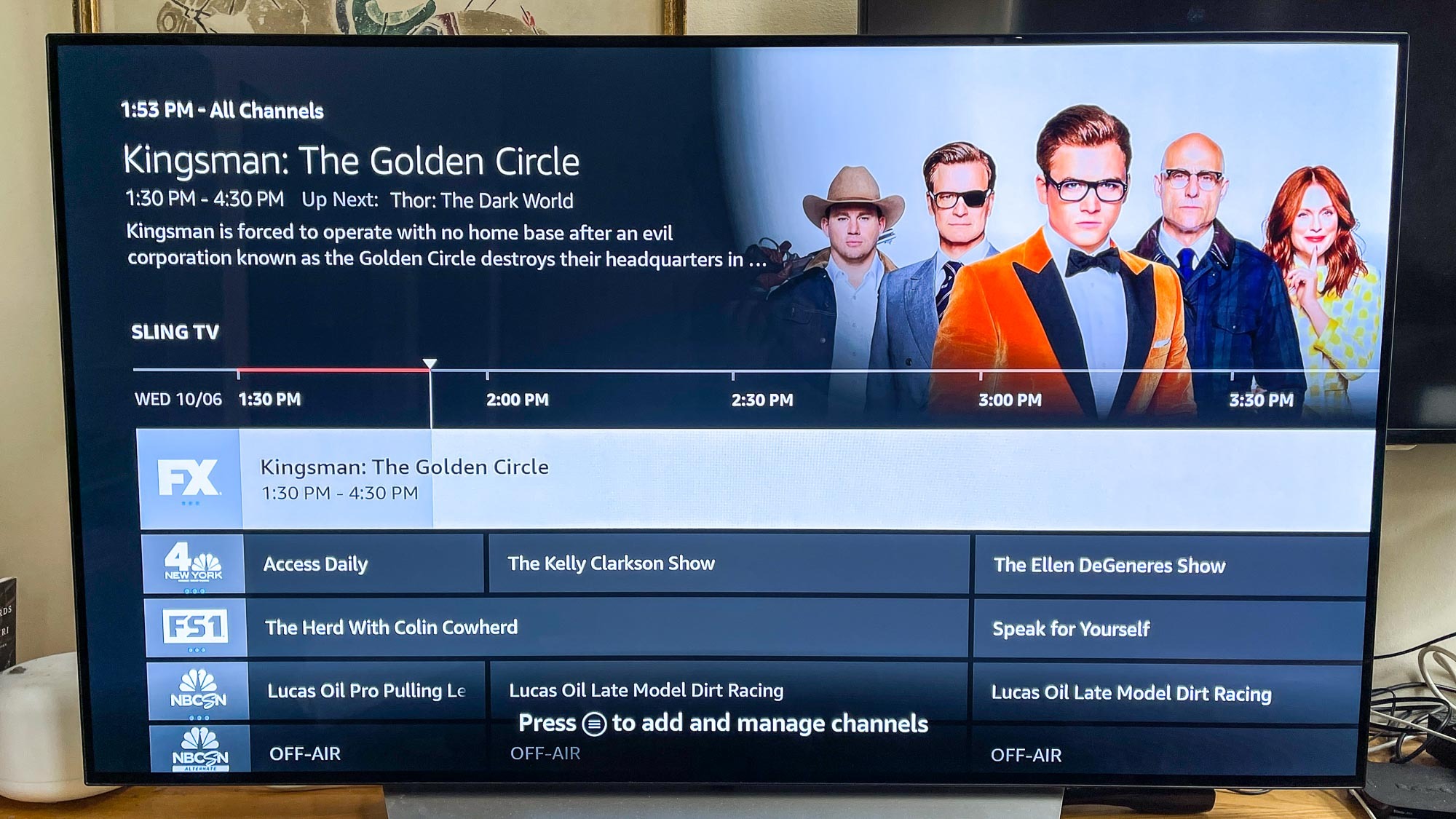 The Live TV screen on the Amazon Fire TV Stick 4K Max