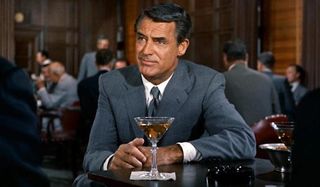North By Northwest Cary Grant ready to drink a Manhattan