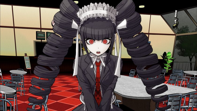 Celestia Ludenberg in her gothic lolita outfit