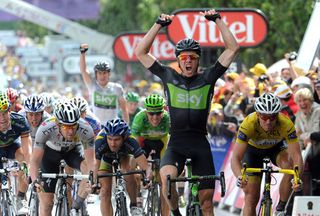 Edvald Boasson Hagen wins stage six of the 2011 Tour de France