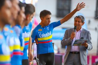 2024 Tour Colombia: Egan Bernal at the pre-race team presentation