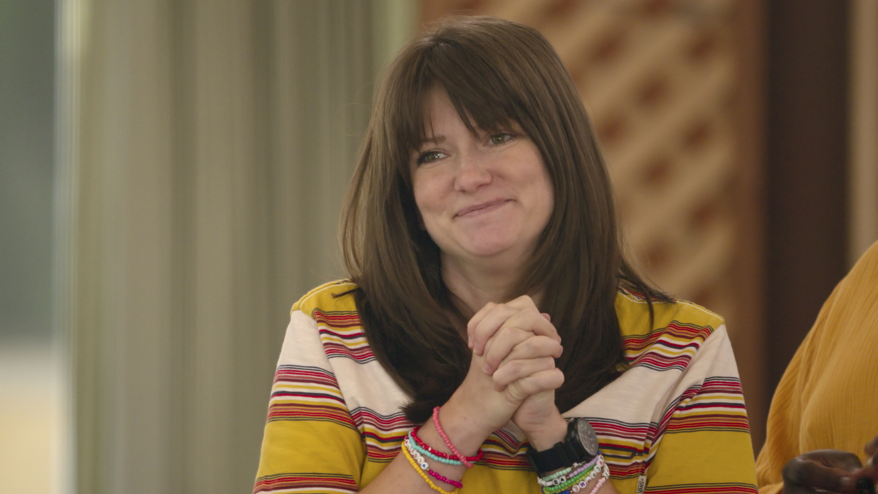 Emily Pendergast as Amy, in 'Jury Duty Presents: Company Retreat.'